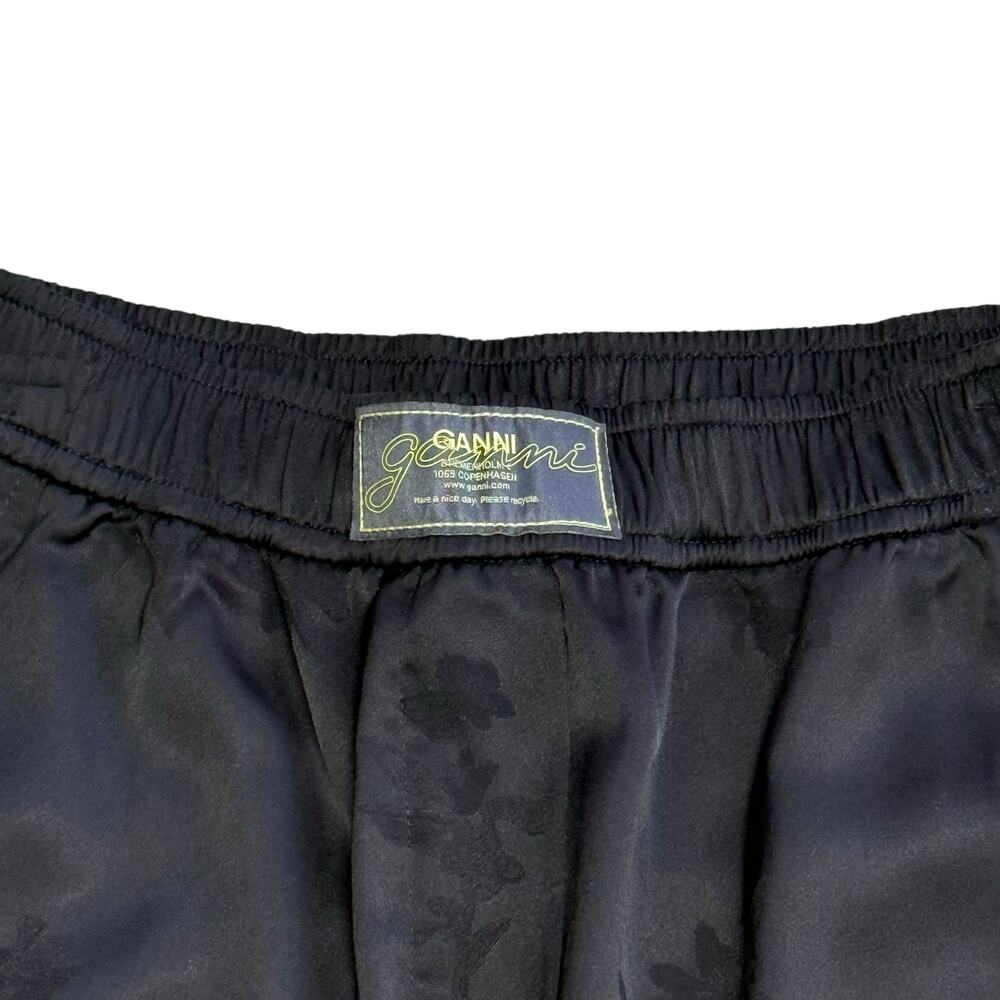 GANNI Black Satin Jacquard Pants XS / 2 - Picture 12 of 16